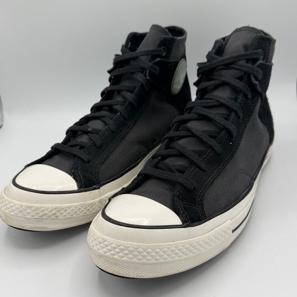 Converse Chuck 70 High Unisex Shoes Suede Canvas Black Casual Sneakers A01785C - Picture 2 of 12